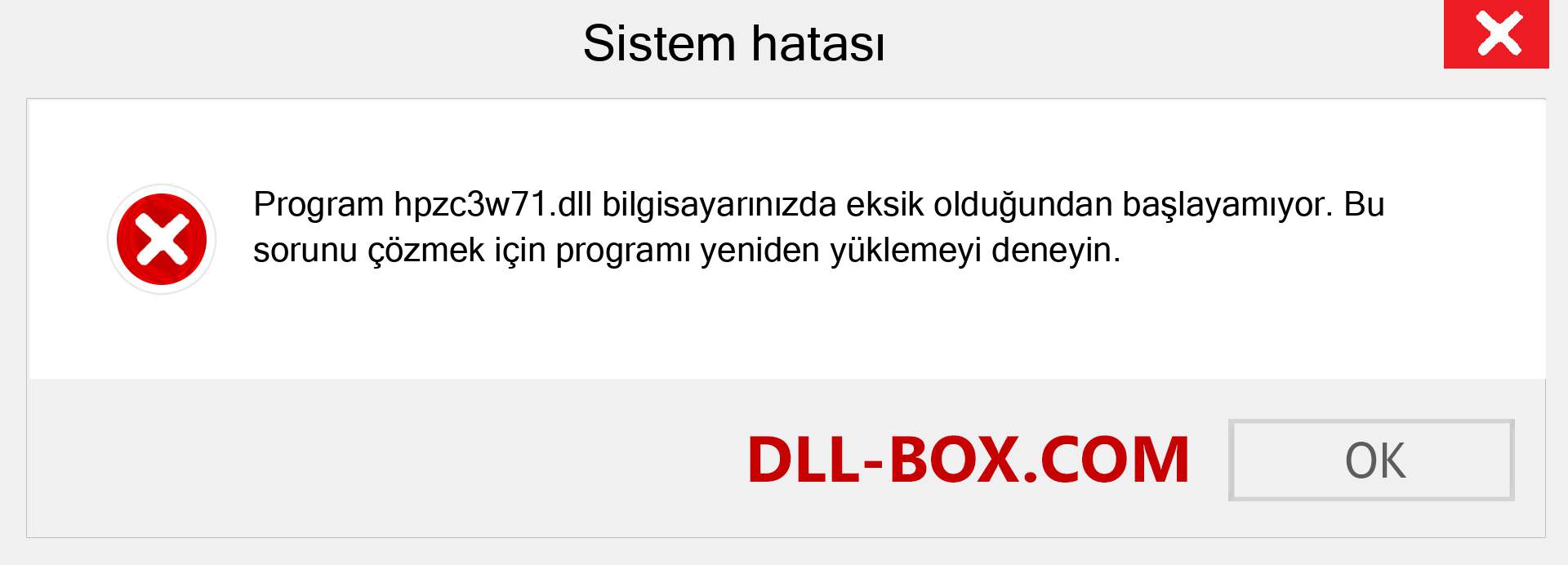 hpzc3w71.dll dosyası eksik mi? Windows 7, 8, 10 için İndirin - Windows'ta hpzc3w71 dll Eksik Hatasını Düzeltin, fotoğraflar, resimler